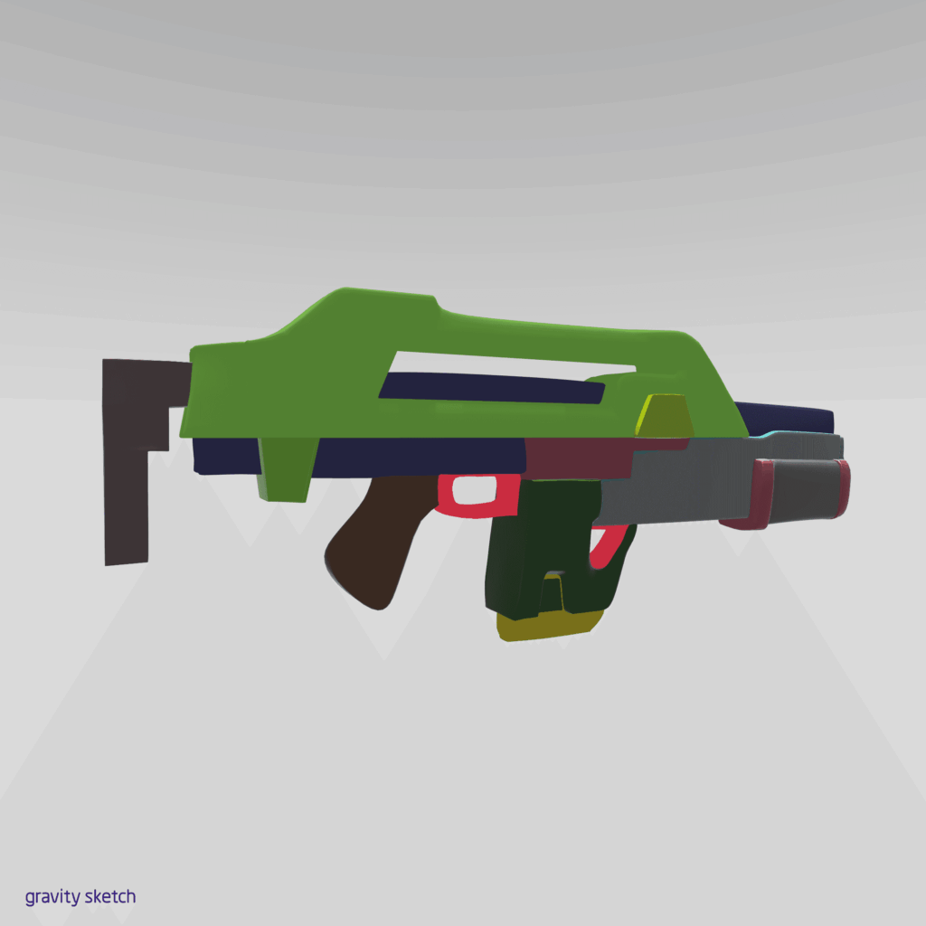 pulse-rifle: The finished model, side